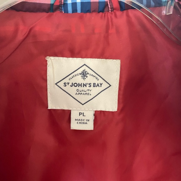 St. John’s Bay NWT Red Plaid Puffer Vest - Picture 8 of 8